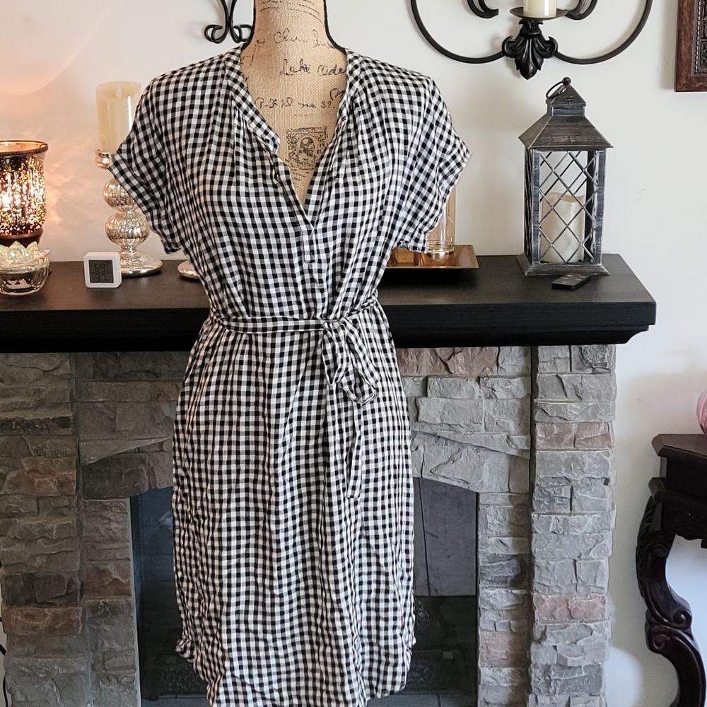Anthropologie Velvet by Graham and Spencer Gingham Shelley Dress